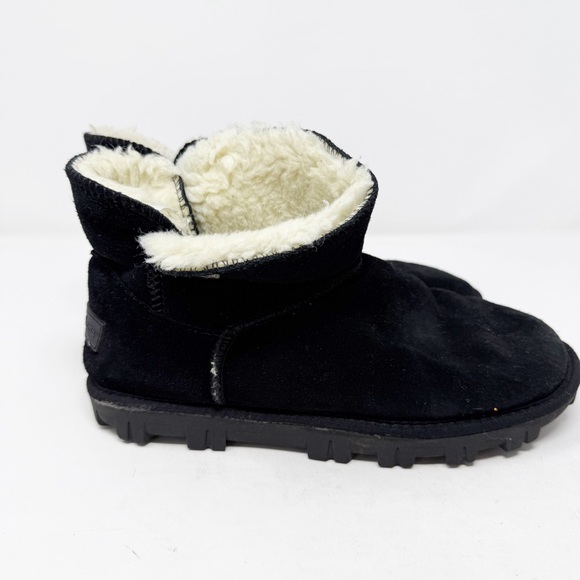 Tommy Bahama Black Suede AFET Winter Cozy Boots Faux Fur Lined Women's Size 8 - Picture 3 of 8